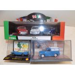 "The Italian Job" a three car boxed set, together with an RAC van and Dr No Sunbeam.