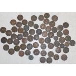 France:- A collection of 17th to 19th century copper coins Double Tournois etc.