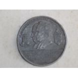 A large and heavy commemorative token:- Edward Pease and George Stephenson 1825-1925 for the London