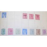 "The Permanent Postage Stamp Album" and early 20th century horizontal stamp album containing a