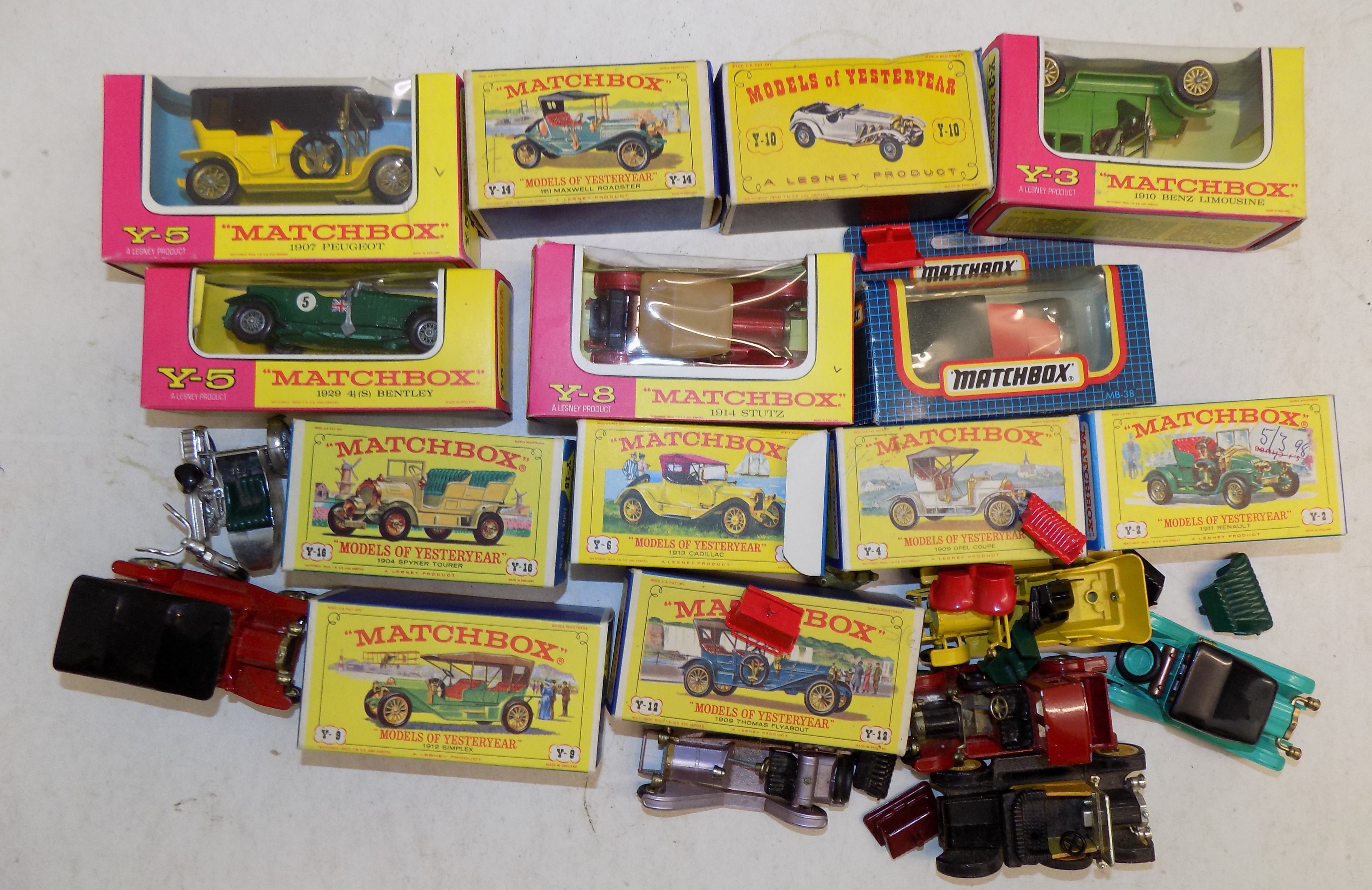 A collection of matchbox models of yesteryear.