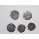 Five 12th/13th century long cross pennies.