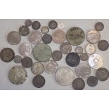 Mainly silver World coins.