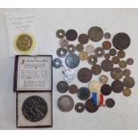 A Lusitania Medal 1990 £5, tokens etc.