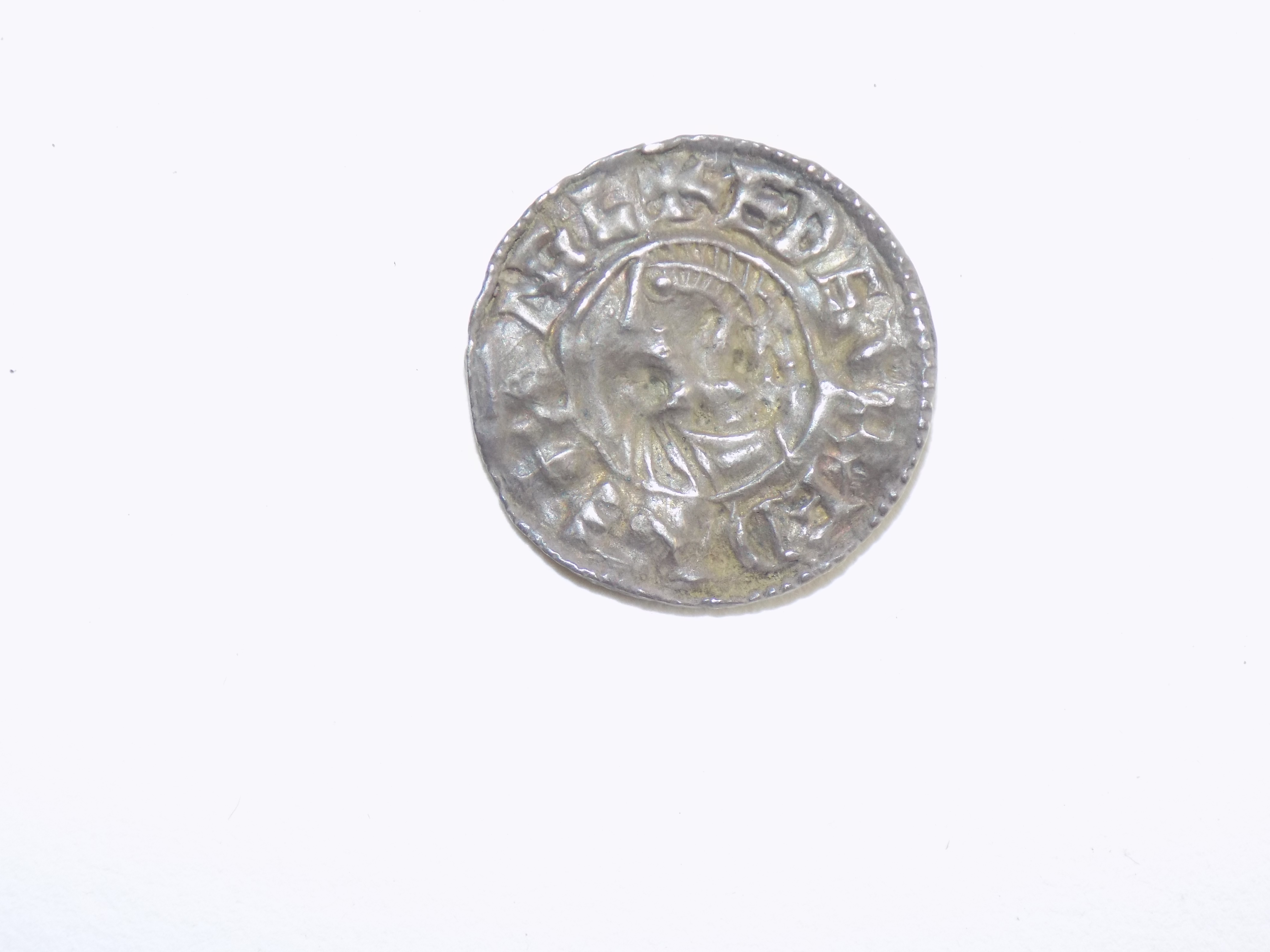 Aethelred II small cross type silver penny.
