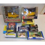 Four Only Fools and Horses vehicles including an alarm clock, together with other Die-cast.