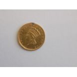 U.S.A. gold dollar 1856 mount mark.