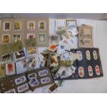 Cigarette cards in albums and loose including South African series.