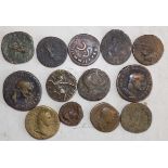 Thirteen earlier Roman coins.