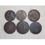 Tokens for Coventry, Macclesfield, New Brunswick, Barnsley, Withymoor and Cheltenham (6).