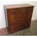 A Victorian mahogany chest of drawers,