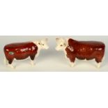 A Beswick CH. of Champions bull, height 11cm, length 18.