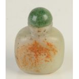 A mutton fat with russet jade snuff bottle, 18th/19th century, height 4.9cm.
