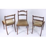 A set of eight Regency simulated rosewood dining chairs,