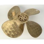 Four blade ship's bronze propeller, maximum diameter 67.5cm.