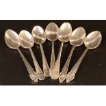 Seven Dolphin coffee spoons circa 1916,