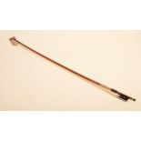 A violin bow stamped PENZEL, length 74cm.