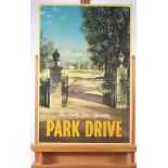 A Park Drive cigarettes advertising sign, inscribed 'The really good cigarette', height 76.2 x 50.