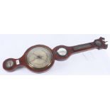 A George III mahogany wheel barometer, signed Alberna Scone Warrented Leeds, height 96cm.