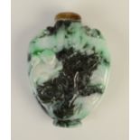 A carved jade snuff bottle, 1890/1900, height 5.8cm.