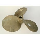 A cast brass propeller, impressed 'HAMBLE 90798, H7, 37226', diameter 46.5cm.