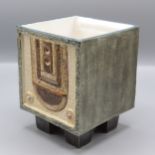 A Troika square section jardiniere, with abstract decoration, on four pyramid feet,