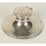 A plain silver capstan inkwell, Birmingham 1908.