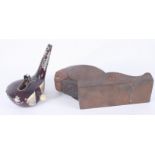 A Nurse & Co wood plane, length 17cm, and a table cigarette lighter in the form of a golf club head,