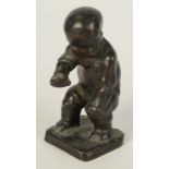 A Valsuani bronze figure of a boy, circa 1900, indistinctly signed, height 10.5cm.