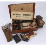 Miscellaneous, to include a meerschaum pipe and other pipes, a military hat and cap badges,