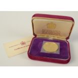 A 1977 Western Samoa 22ct gold 100 tala Royal Jubilee proof coin 15.