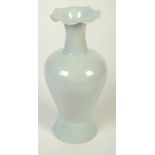 A celadon baluster vase, 20th century, possibly Korean,