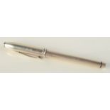 A Cross Townsend silver cased fountain pen with 18ct gold nib.