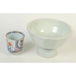 A Chinese celadon footed bowl, height 11.5cm, diameter 18.