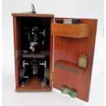 A Cooke, Troughton & Simms Ltd at York. England microscope, height 32cm, width 12.5cm, depth 18.