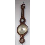 A Victorian mahogany banjo barometer, by A. Intross & Co., Strood, height 94.5cm, width 26cm.