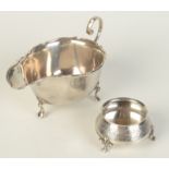 A Victorian Aesthetic movement silver salt by Hilliard & Thomason, Birmingham 1890,