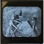 Twelve magic lantern photographic slides. Cornish mining.