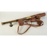 A military three draw brass telescope, inscribed 'MK VI G.S. H.C.R.M. & Son No.2814 O.S. 717 G.