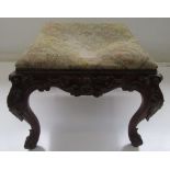 A Victorian walnut stool,