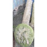 A granite mushroom, diameter of top 45cm, height 83cm.