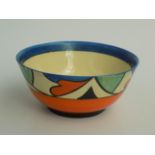 A Bizarre by Clarice Cliff Newport Pottery bowl, height 9cm, diameter 20.4cm.