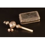 A silver snuff box with gilt interior by Gervase Wheeler, Birmingham 1832. 2.5oz.