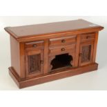 A late Victorian mahogany miniature sideboard,