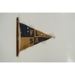 A Falmouth Little Ships Association pennant, 30 x 47cm.