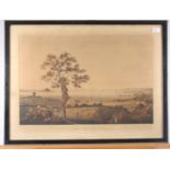 A print entitled 'A View of the Mounts Bay in Cornwall', inscribed 'Published Sept.