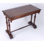 A Victorian mahogany centre table, height 72cm, width 101cm, depth 51cm.