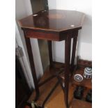 An Edwardian inlaid mahogany occasional table,
