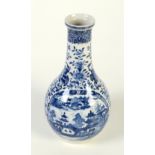 A Chinese blue and white porcelain baluster vase, 18th century style,