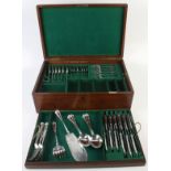 A suite of Edwardian ornate silver cutlery by Fenton Brothers Ltd,